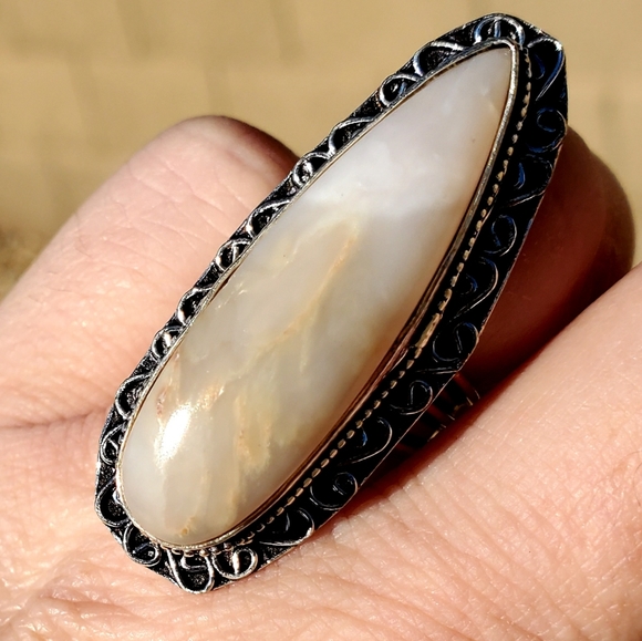 New Huge Botswana Agate 925 Silver Statement Ring. - Picture 12 of 16